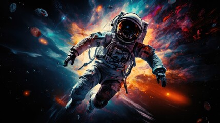 Fototapeta premium Astronaut in deep space