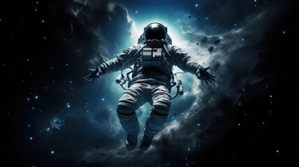 Fototapeta premium Astronaut in deep space