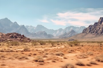 Plakat rocky mountain in the desert