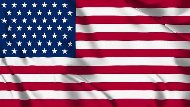 United States flag background with seamless looping animation in 60 fps.