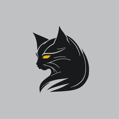 Cat Head Logo Vector