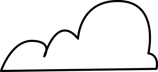 Cloud Illustration. Cloud Doodle. Cloud Icon. Simple Cloud Shape Illustration. Cloud Illustration Isolated on White Background. Vector illustration. Elements for design.