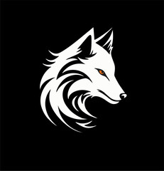 Obraz premium wolf head logo simple and modern design, animal icon wolf vector template