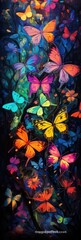 Fototapeta na wymiar A Surreal Masterpiece - Illustrating the Butterfly World Background - Infused with Romanticism, Rendered in Octane Colorful Wallpaper created with Generative AI Technology
