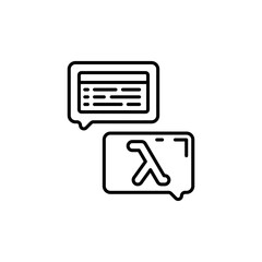 Functional programming icon in vector. Illustration