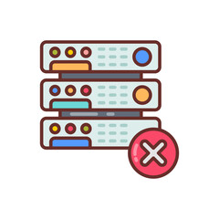 Server less icon in vector. Illustration