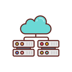 Big Data icon in vector. Illustration