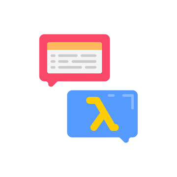 Functional programming icon in vector. Illustration