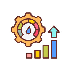 Performance optimization icon in vector. Illustration