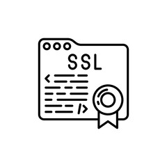 Secure Sockets Layer icon in vector. Illustration