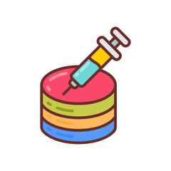 SQL injection icon in vector. Illustration