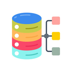 Database design icon in vector. Illustration