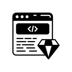 Clean code icon in vector. Illustration