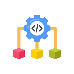 REST API design icon in vector. Illustration