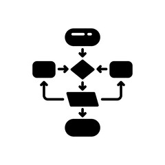 Algorithm icon in vector. Illustration