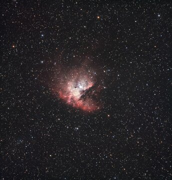 AI generated illustration of the packman nebulae was captured in broadband