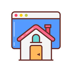 Homepage icon in vector. Illustration