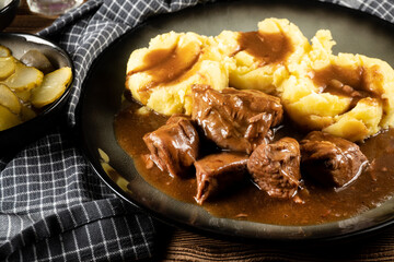 Stewed turkey meat.