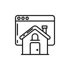 Homepage icon in vector. Illustration