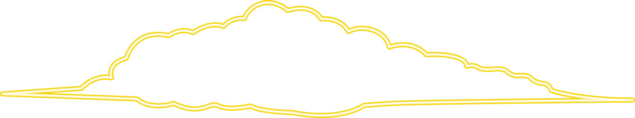 Cloud Neon. Cloud Icon Line Neon. Cloud Neon Signboard Icon. Cloud Neon Icon. Neon Cloud Outline Icon. Vector illustration. Elements for design. Flat design.