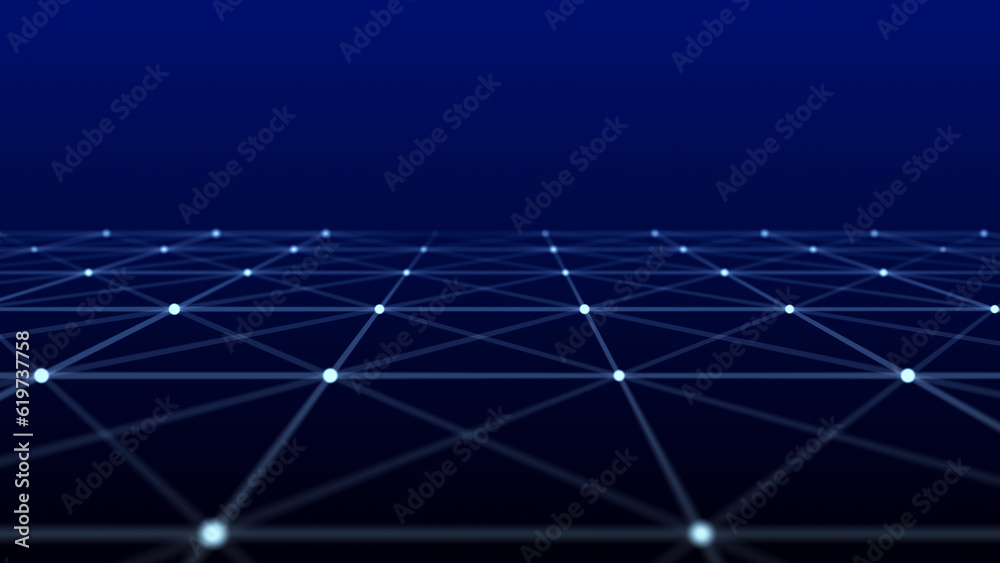 Poster technological background made of dots and lines. large amount of data. 3d rendering.