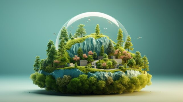 World Ozone Day Background, International Day for the Preservation Concept. Generative Ai