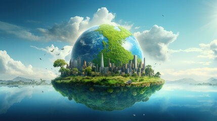 World Ozone Day Background, International Day for the Preservation Concept. Generative Ai