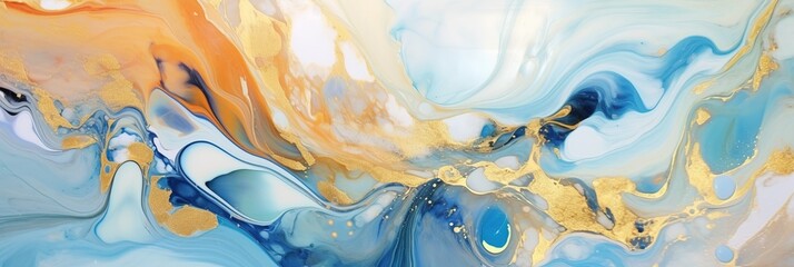 Natural luxury abstract fluid art painting in alcohol ink technique. 
