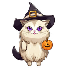 Halloween Cat Magic: Adorable Birman in Costume