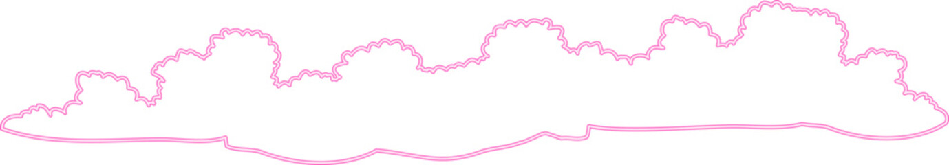 Cloud Neon. Neon Cloud. Cloud Icon Line Neon. Cloud Neon Signboard Icon. Cloud Neon Icon. Neon Cloud Outline Icon. Vector illustration. Elements for design. Flat design.