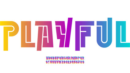 Bright alphabet font, rounded typography for your designs logo or brand name, vector illustration 10EPS