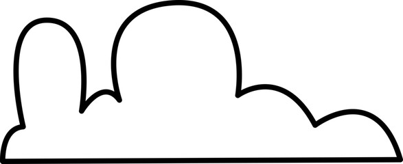 Cloud Line Art. Cloud Outline. Cloud Icon. Cloud Illustration Line Art. Cloud Outline Isolated on White Background. Vector illustration. Elements for design.