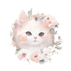 cat watercolor illustration