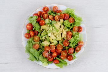 Avocado and cherry tomato salad