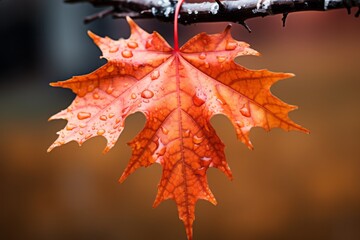 Fototapeta premium Photograph Of Sweetgum Leaf Natural Light, Generative AI