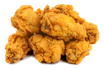 pile of fried chicken isolated
