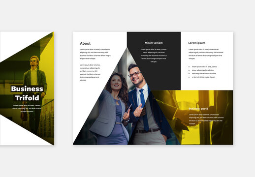 Business Trifold With Triangle Shapes