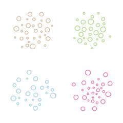 Spread organic aesthetic bubble shape art decoration.