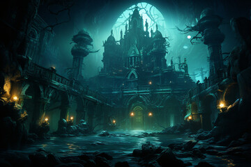 an underwater dive site, complete with a realistic backdrop, immersive sound effects, and interactive elements, allowing viewers to experience the awe and wonder of diving without Generative AI