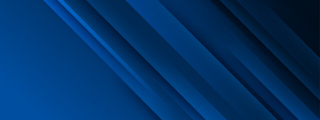 Obraz premium Blue color geomerict pattern on banner with shadow. Abstract color geometric background with copy space.