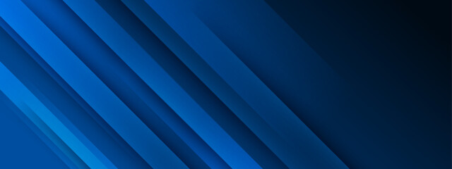 Obraz premium Abstract blue geometric background with copy space.