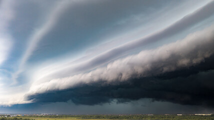 Stormy sky with dramatic clouds