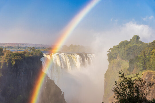The Victoria Falls, Mosi oa Tunya on Zambezi River to the Border between Zambia and Zimbabwe