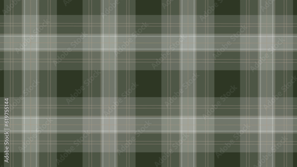 Poster dark green plaid fabric texture as a background