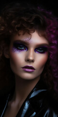 Obraz premium woman from the eighties, fictional person made with generative ai
