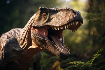 Close-Up of Giganotosaurus, Natural light, Generative AI