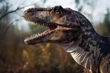 Close-Up of Herrerasaurus, Natural light, Generative AI