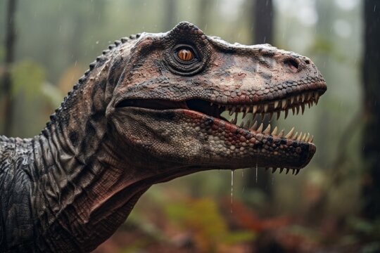 Close-Up of Herrerasaurus, Natural light, Generative AI