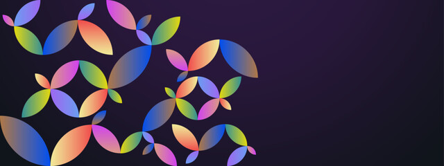 vector flat design abstract background with colorful shapes