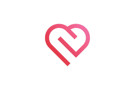 Modern elegant love care social logo design